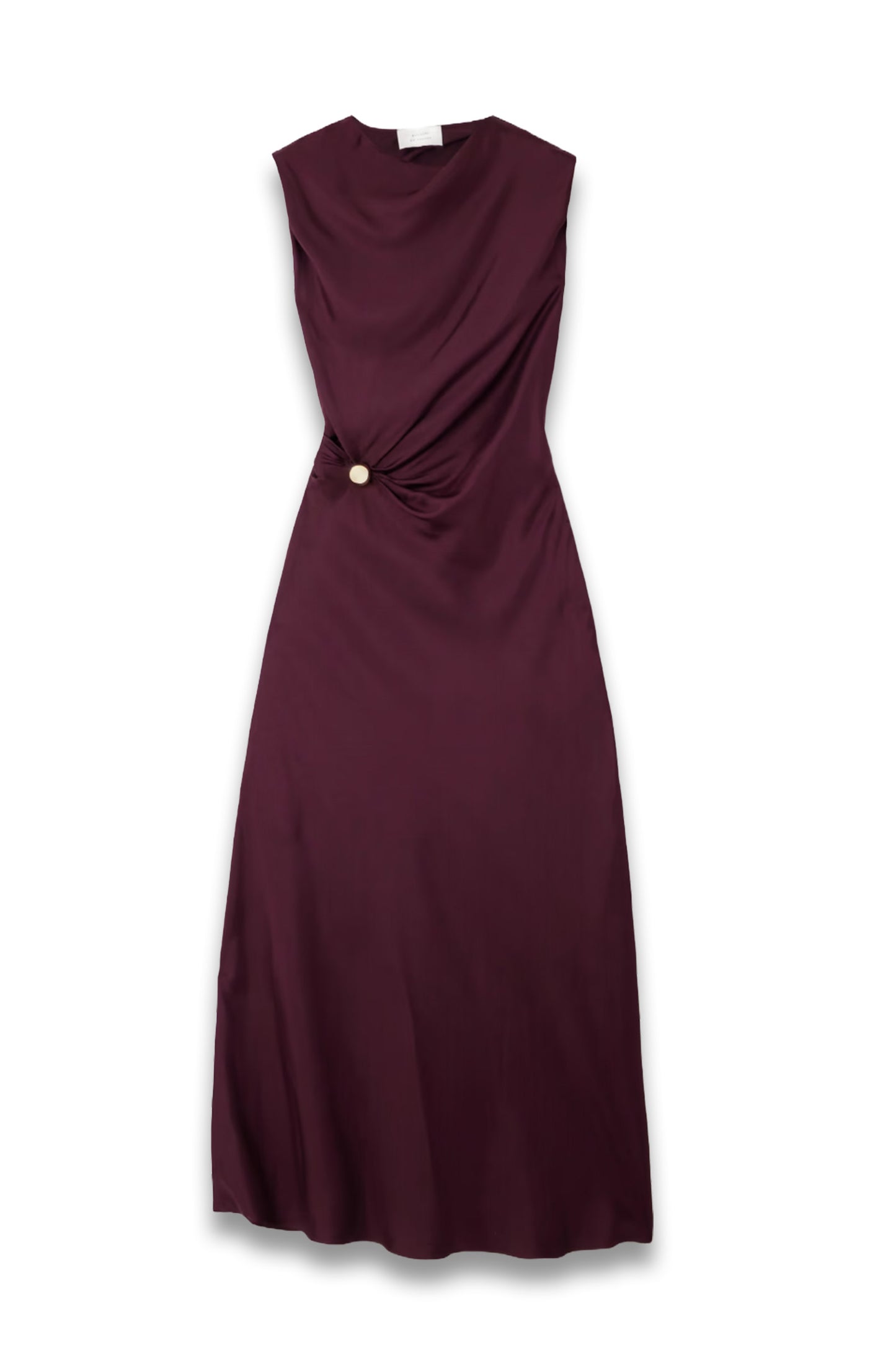 Roan Draped Silk-Twill Maxi Dress