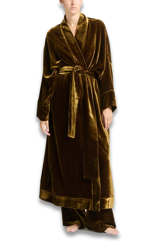 Athens Robe Brunette Viscose Velvet