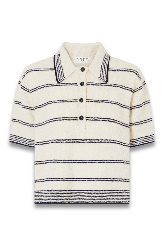Striped Cotton-Blend Terry Polo Shirt