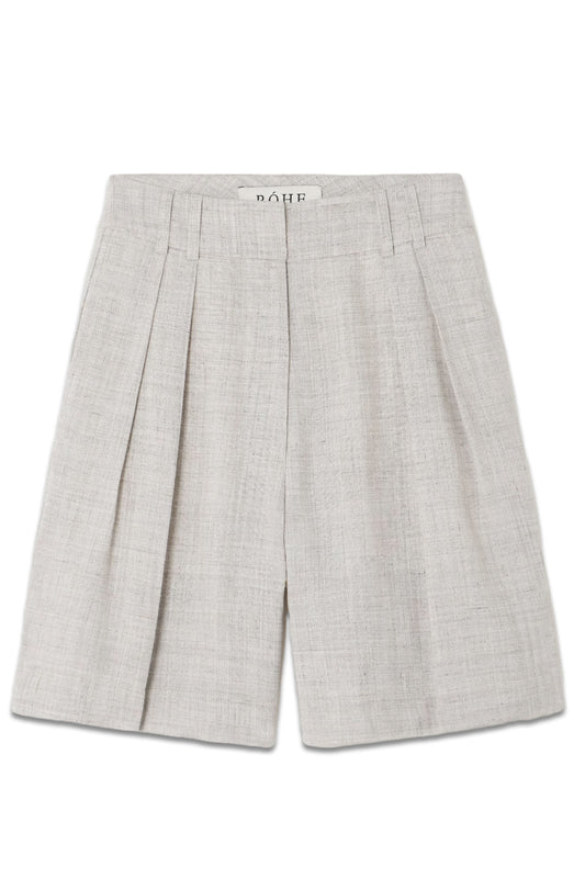 Pleated Woven Shorts