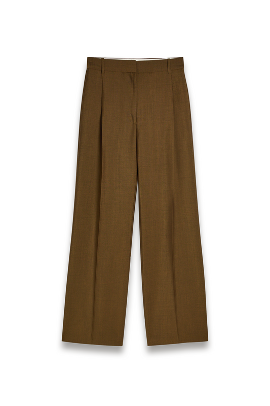 Tailored Straight-leg Wool-blend Trousers