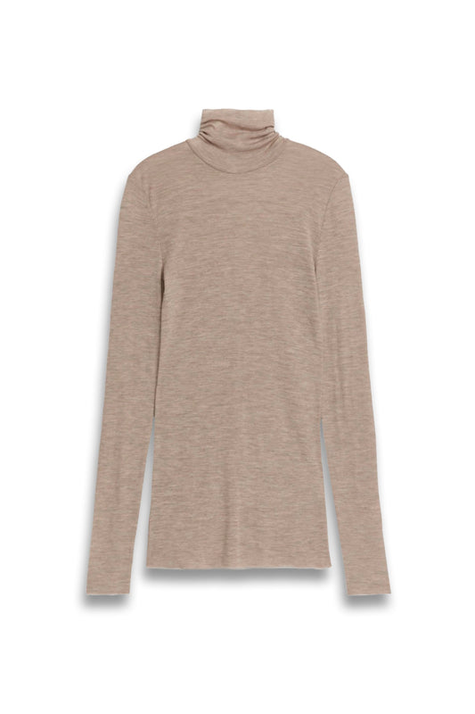 Roll-neck Wool Top