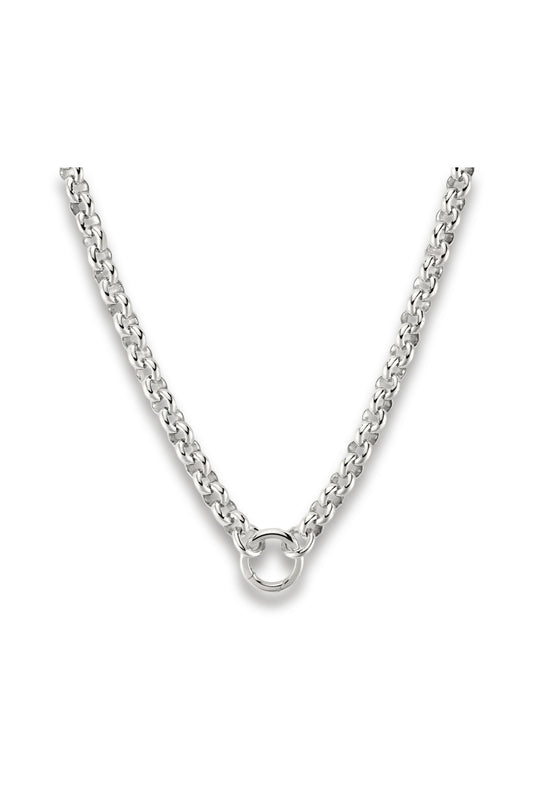 Bold Rolo Chain Charm Necklace