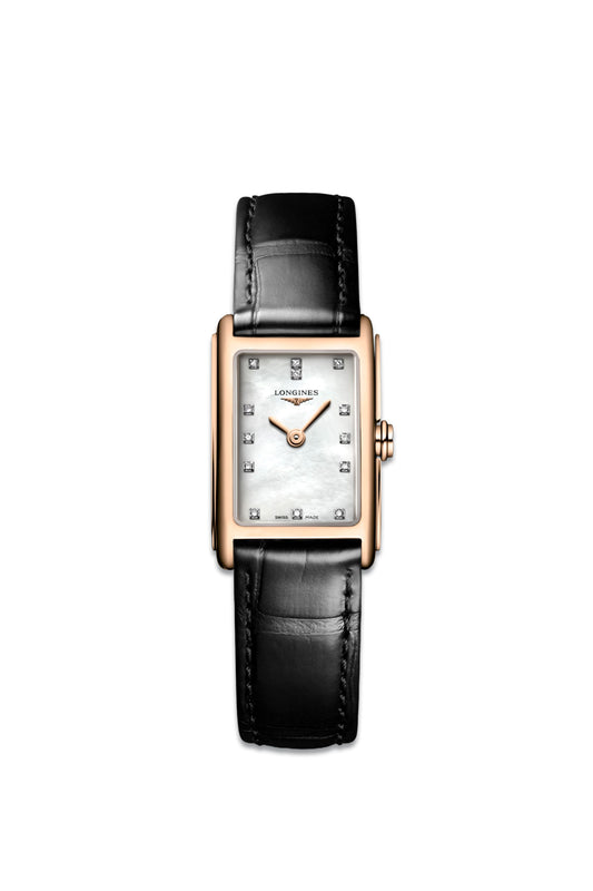 Dolcevita With Pearl Dial & Black Alligator Strap
