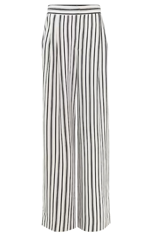 Selene Striped Wide Leg Suit Trousers