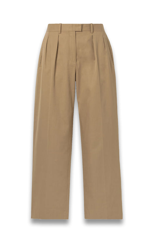 Alfidis Pleated Brushed Cotton and Cashmere-blend Twill Wide-leg Pants