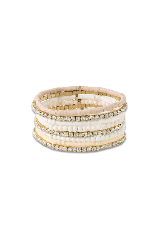Flashdance Set Of Eight Gold-Tone Bracelets