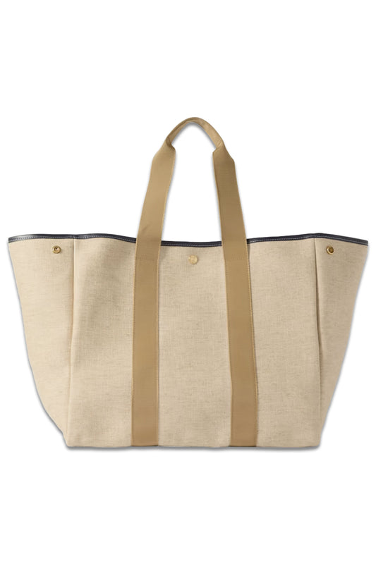 Traversée Large Leather And Webbing Trimmed Canvas Tote
