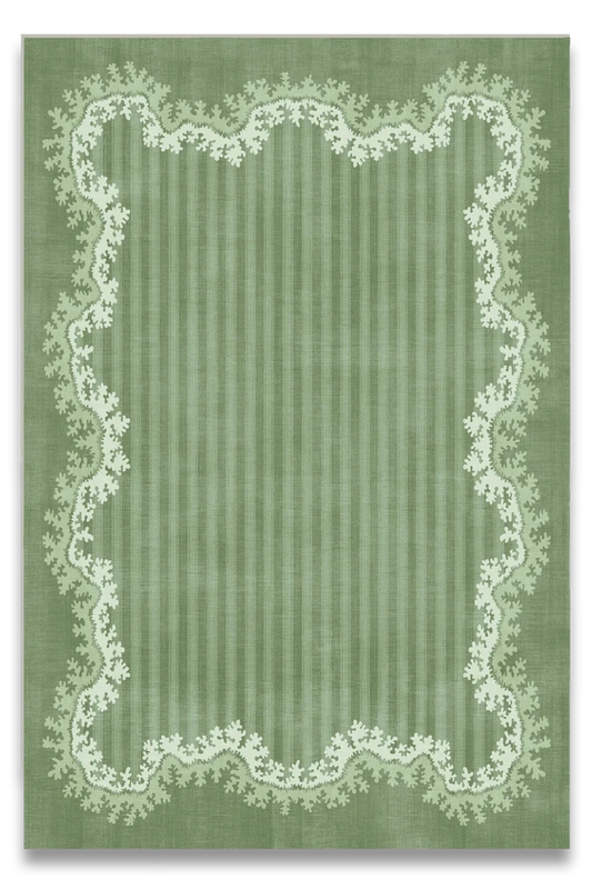 Sanderson Oxbow Botanical Green Tufted Rug