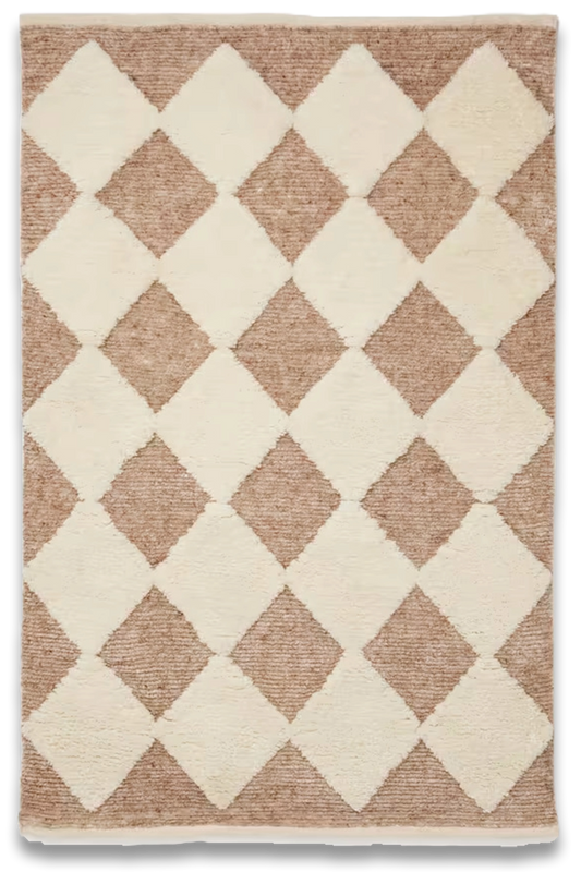 Maya Checkerboard Tufted Wool Rug