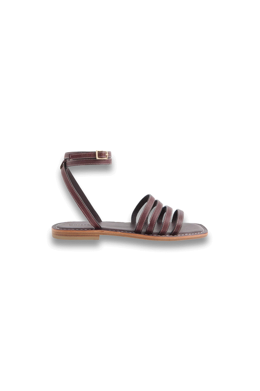 Aubergine Bruna Strappy Sandal