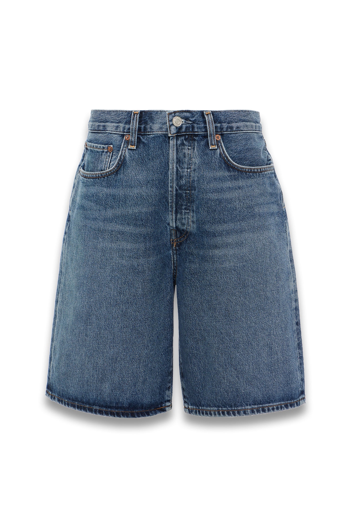 Risha Low-Rise Denim Bermuda Shorts
