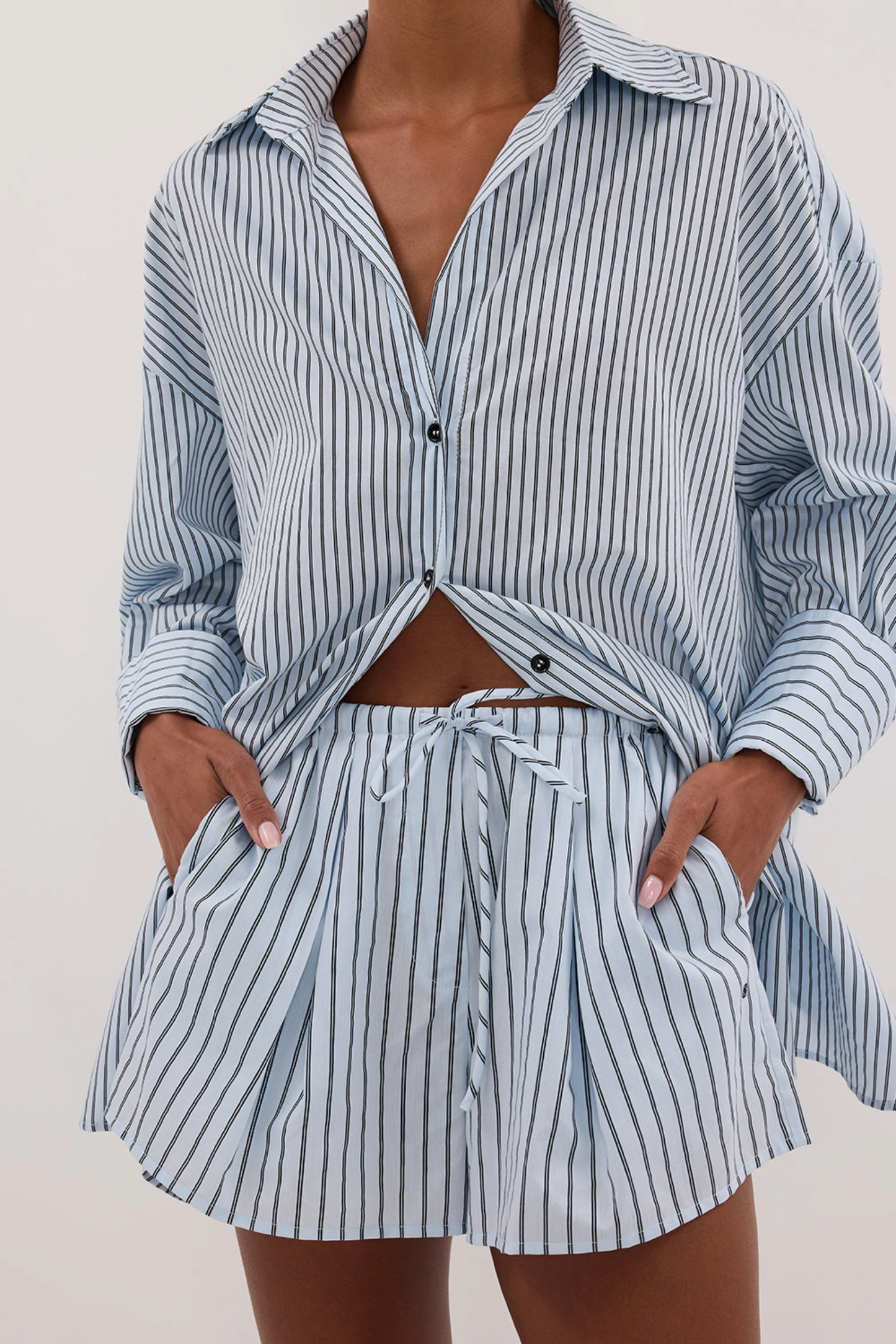 Sable Ice Blue Silk-blend Short