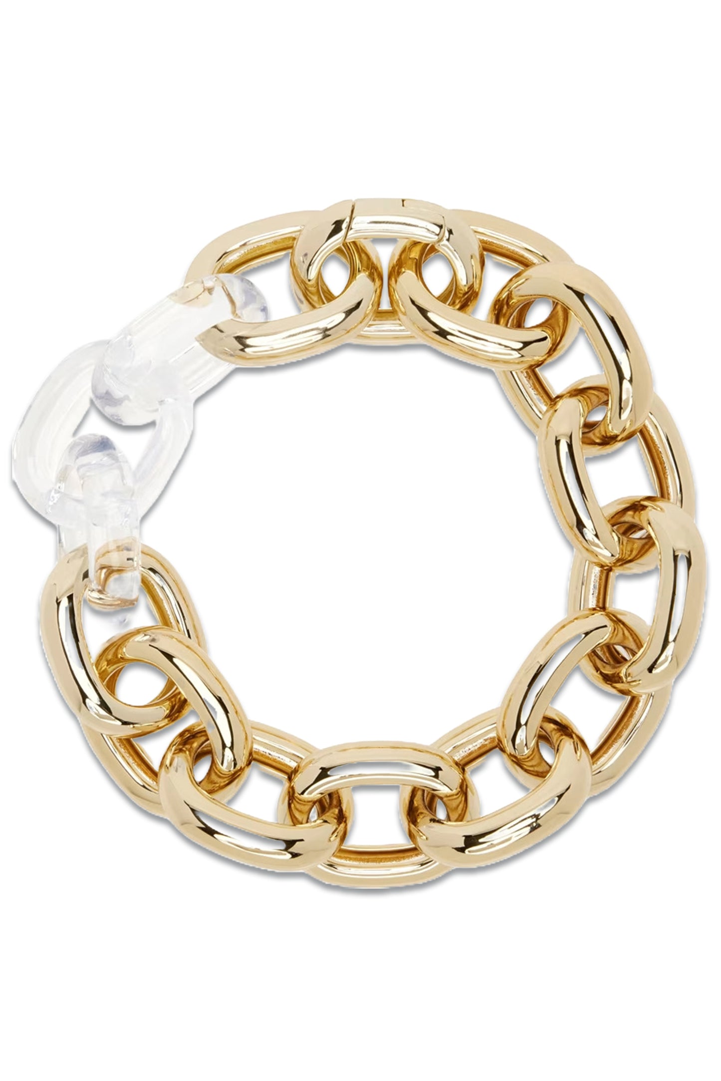 Cable Chain Necklace In Gold-Tone Brass.