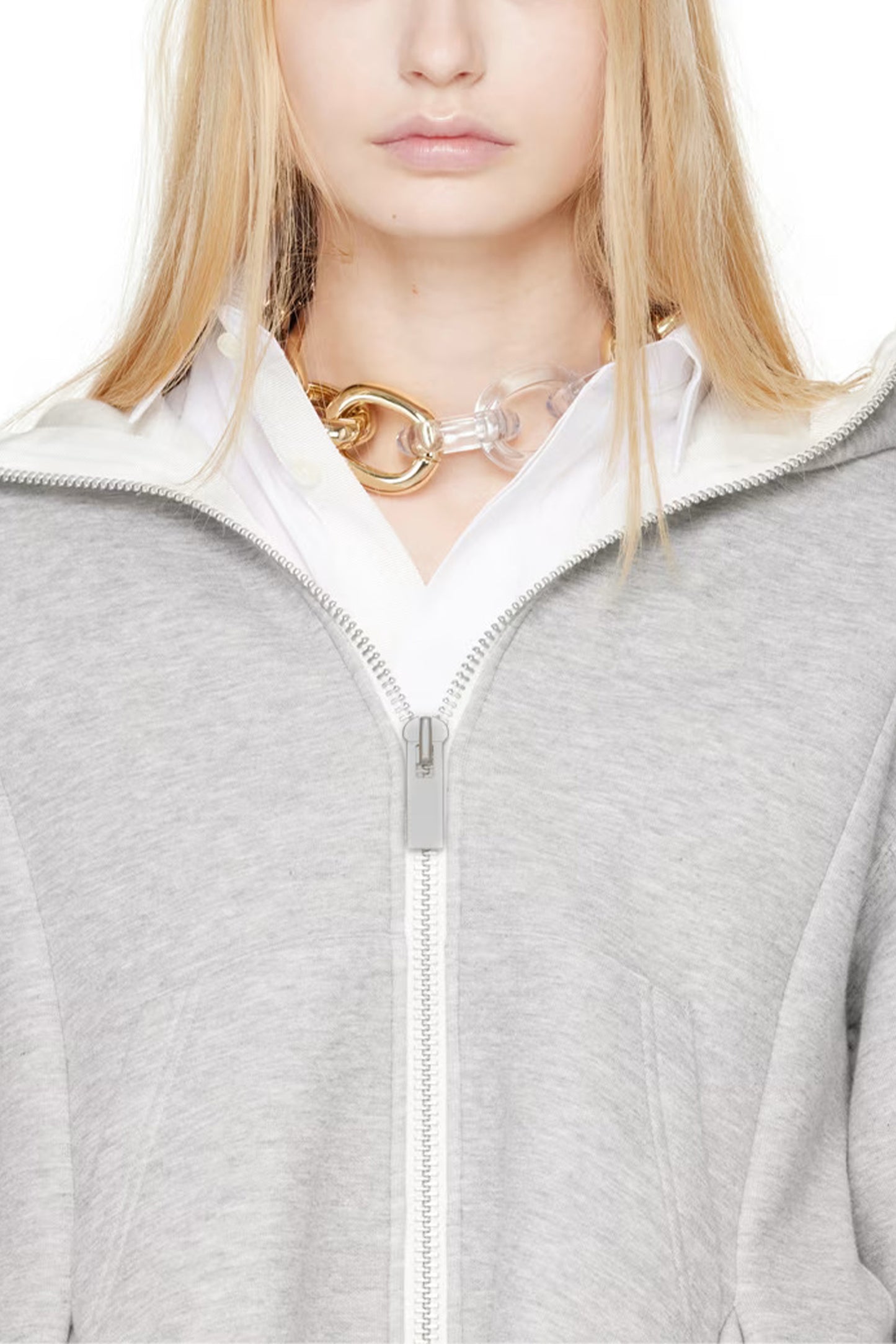 Cable Chain Necklace In Gold-Tone Brass.
