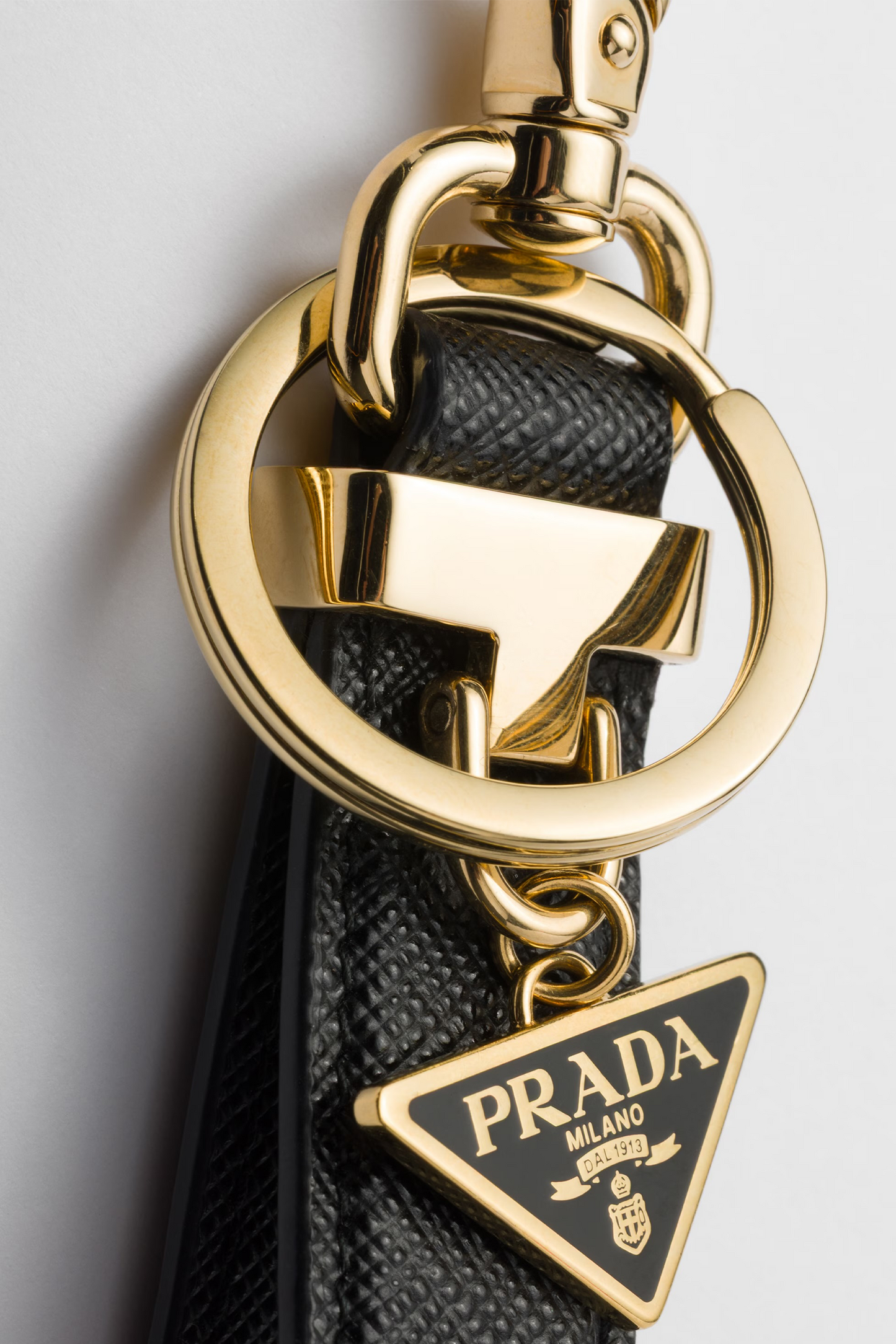 Saffiano Leather Keychain