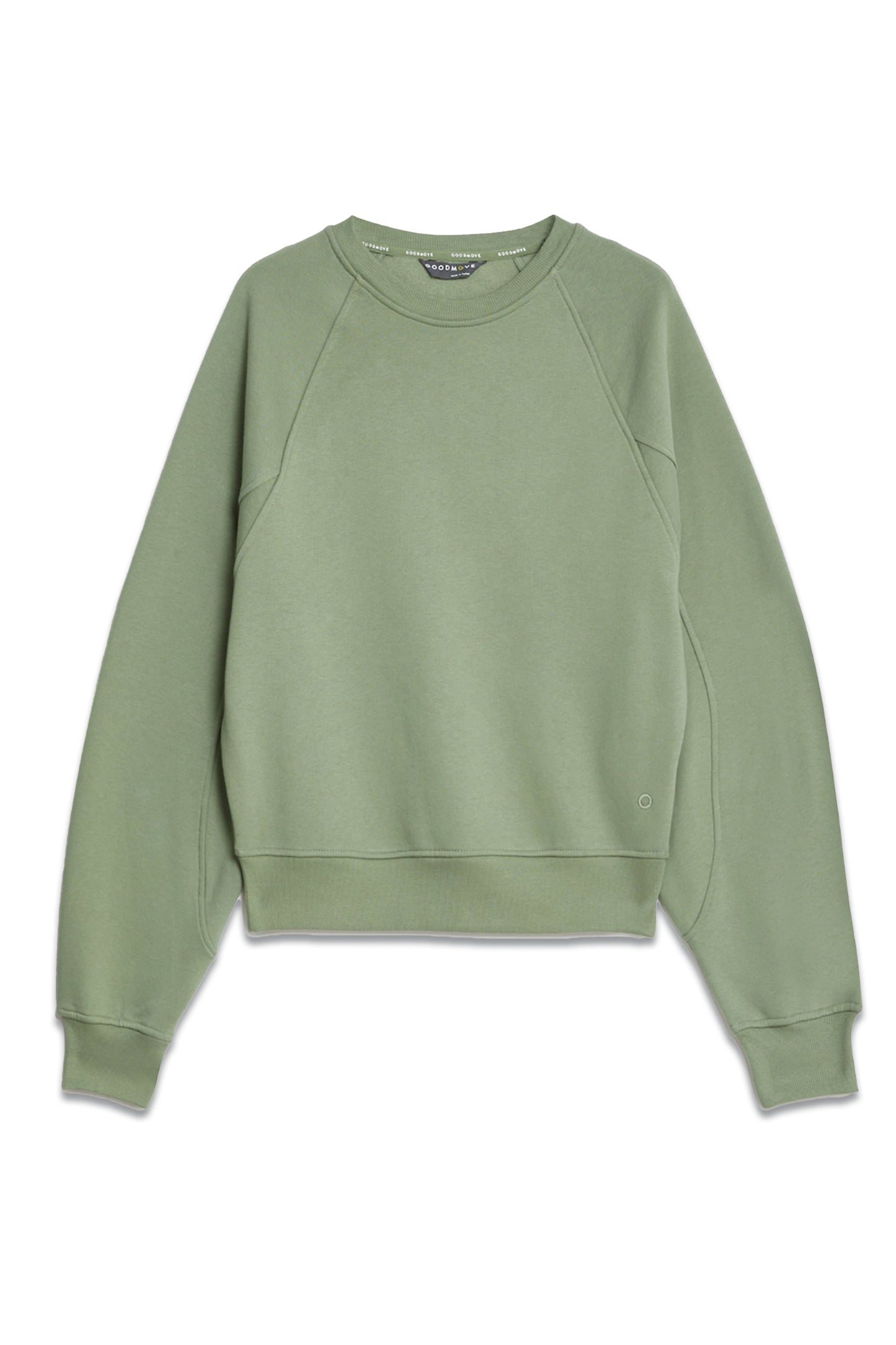 Cotton Rich Sage Crew Neck Relaxed Sweatshirt