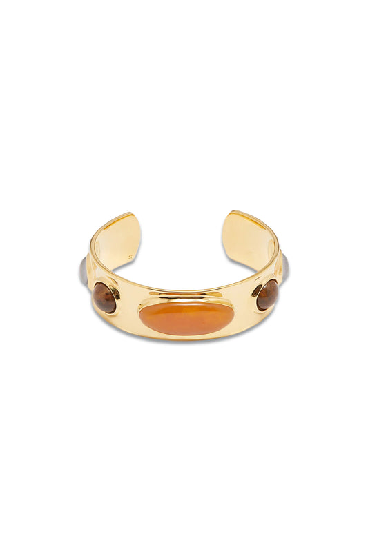 Arty Cabochon Gold-tone Cuff