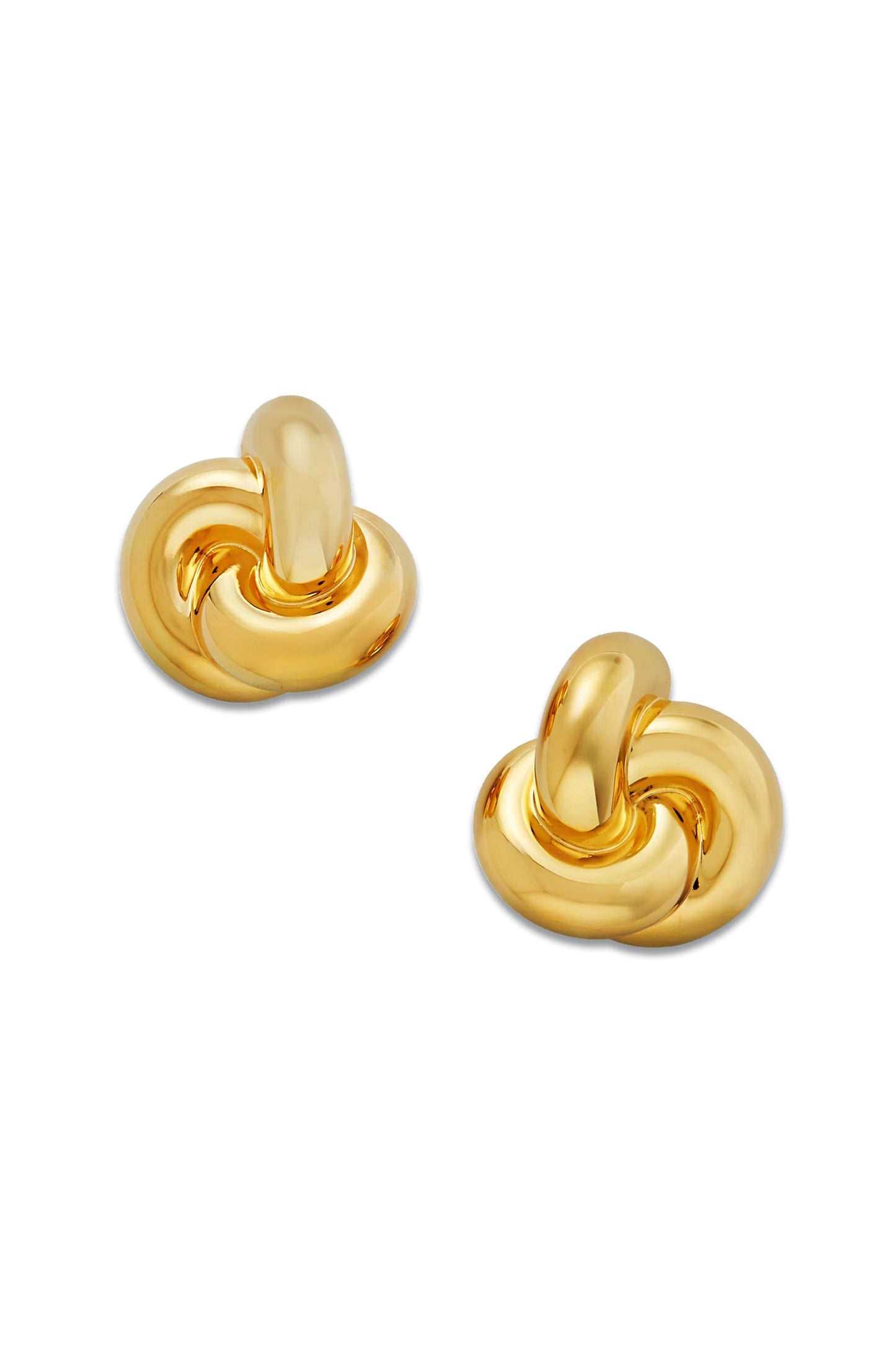 Knot Gold-tone Clip Earrings