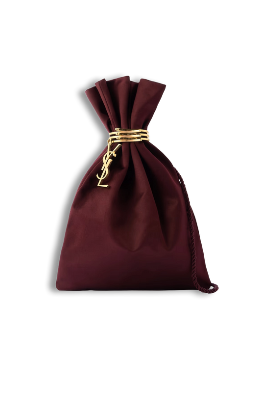 Embellished Satin Bucket Bag