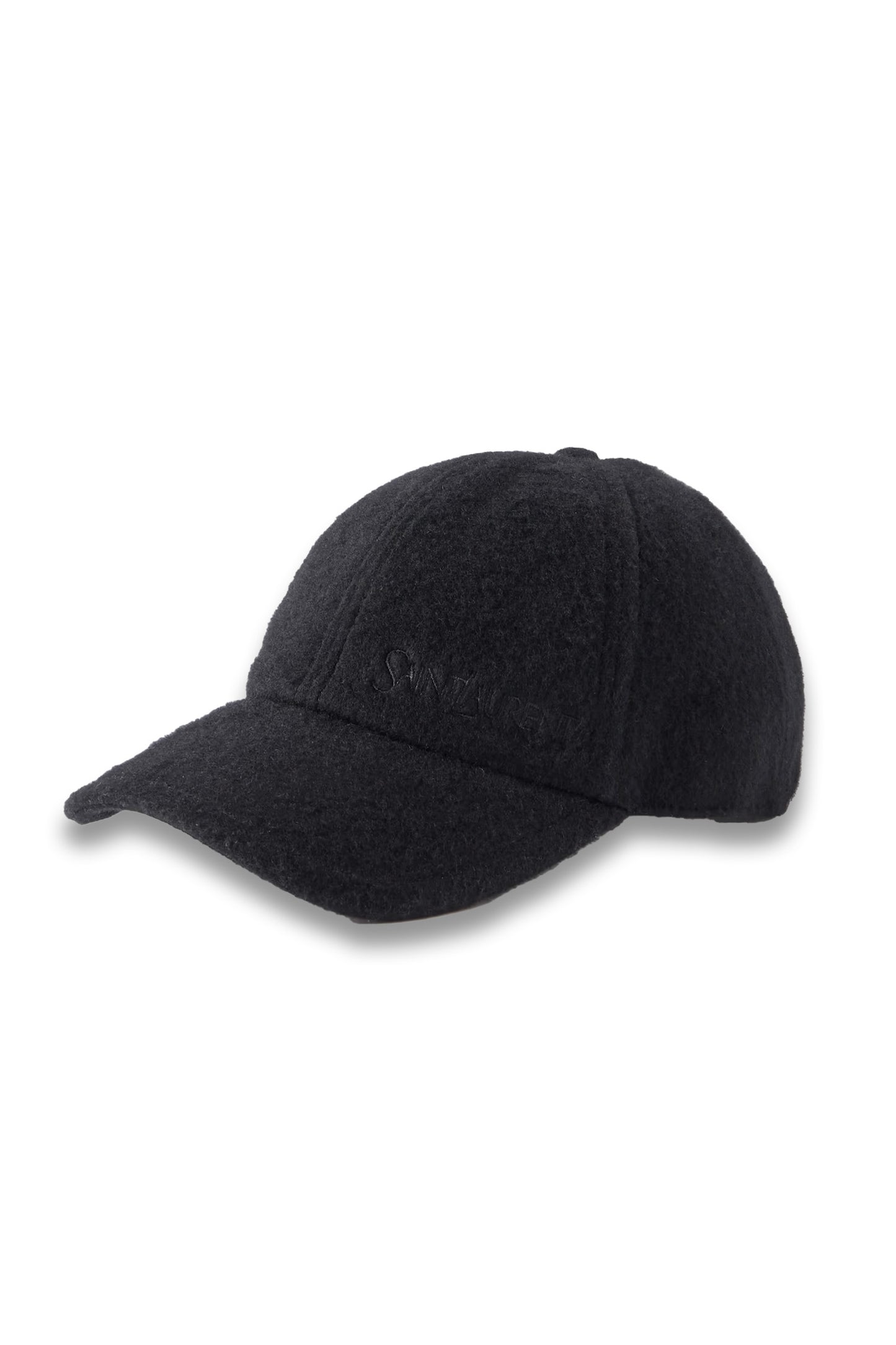 Embroidered Brushed-Cashmere Baseball Cap