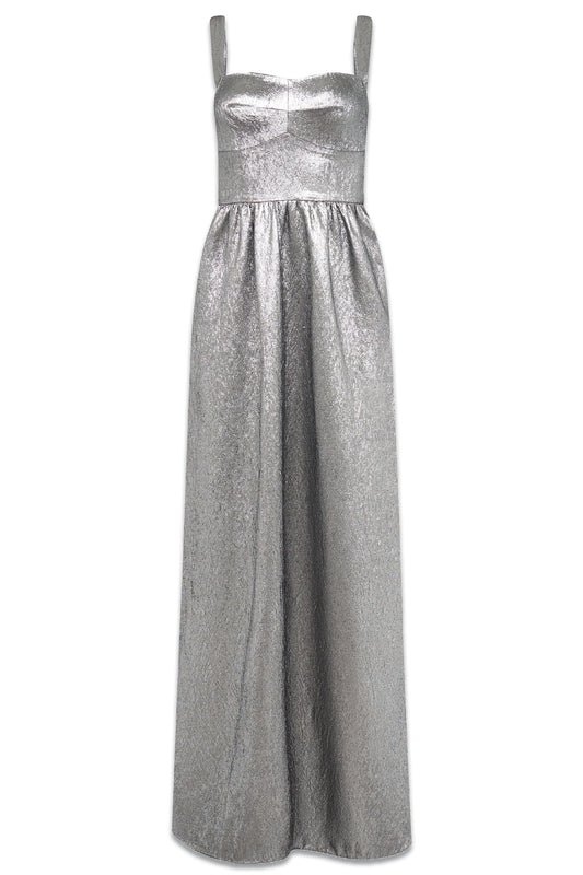Rachel Long Dress In Silver