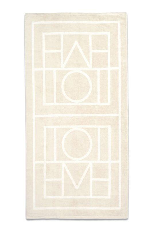 Monogram Jacquard Beach Towel in Sand