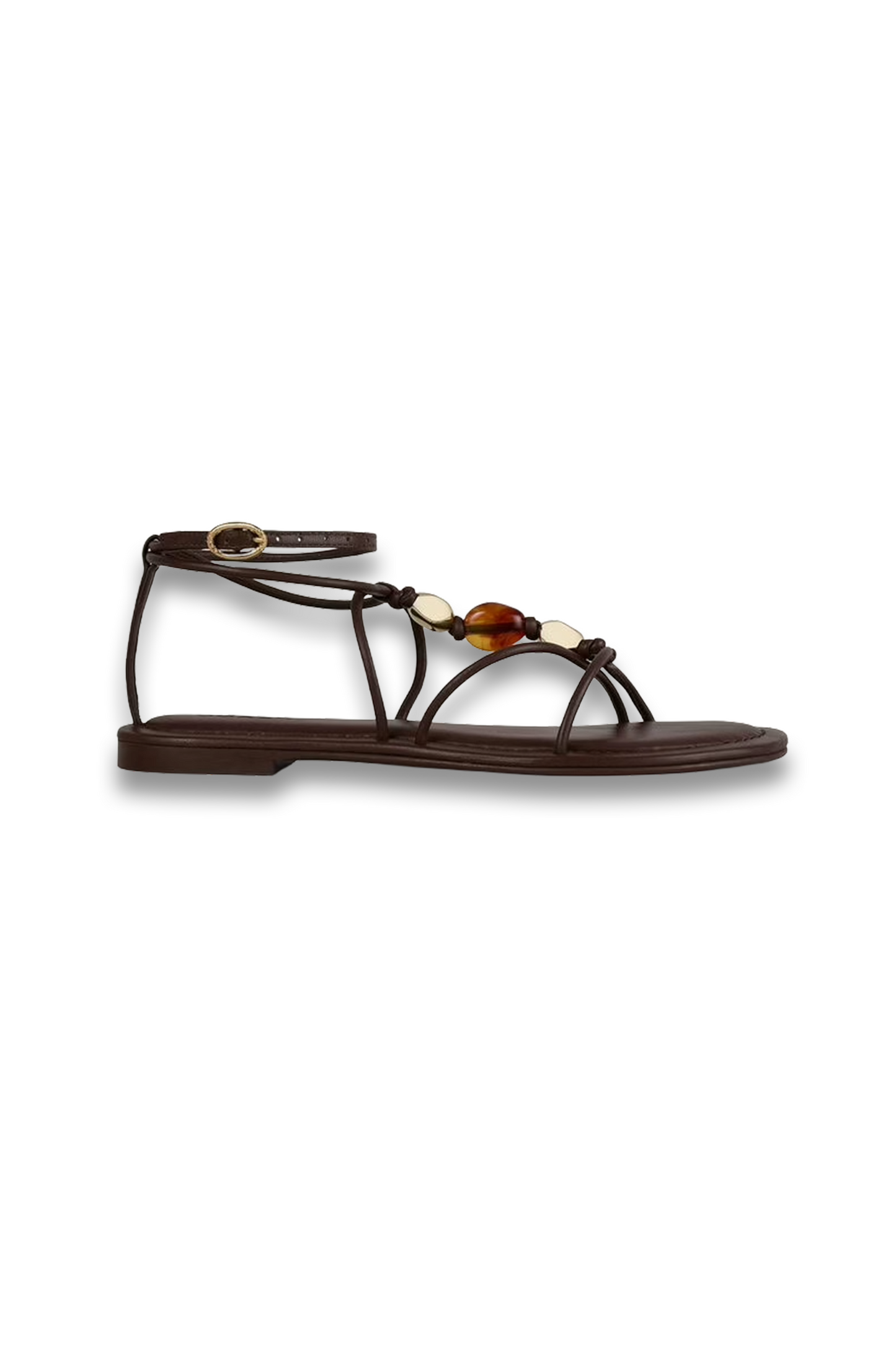 Caya Flat Leather Sandals