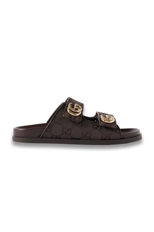 Embellished Printed Canvas-jacquard Sandals