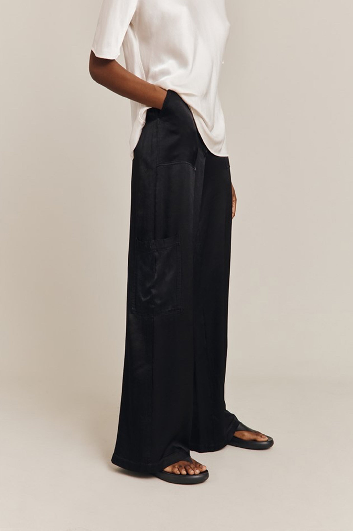 Aurora Satin Cargo Trousers