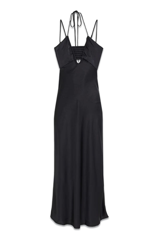 Sienna Cutout Satin Midi Dress