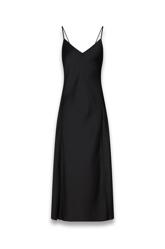 Satin-twill Midi Slip Dress