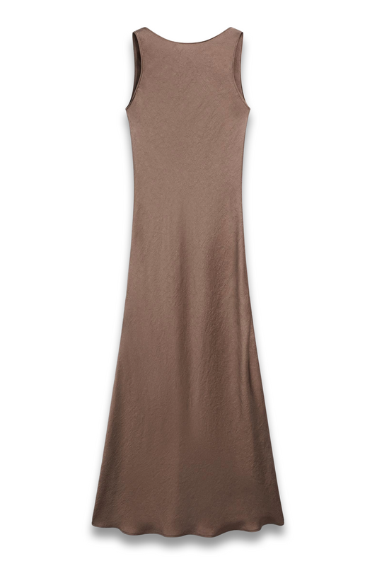 Flowing Satin Midi Dress