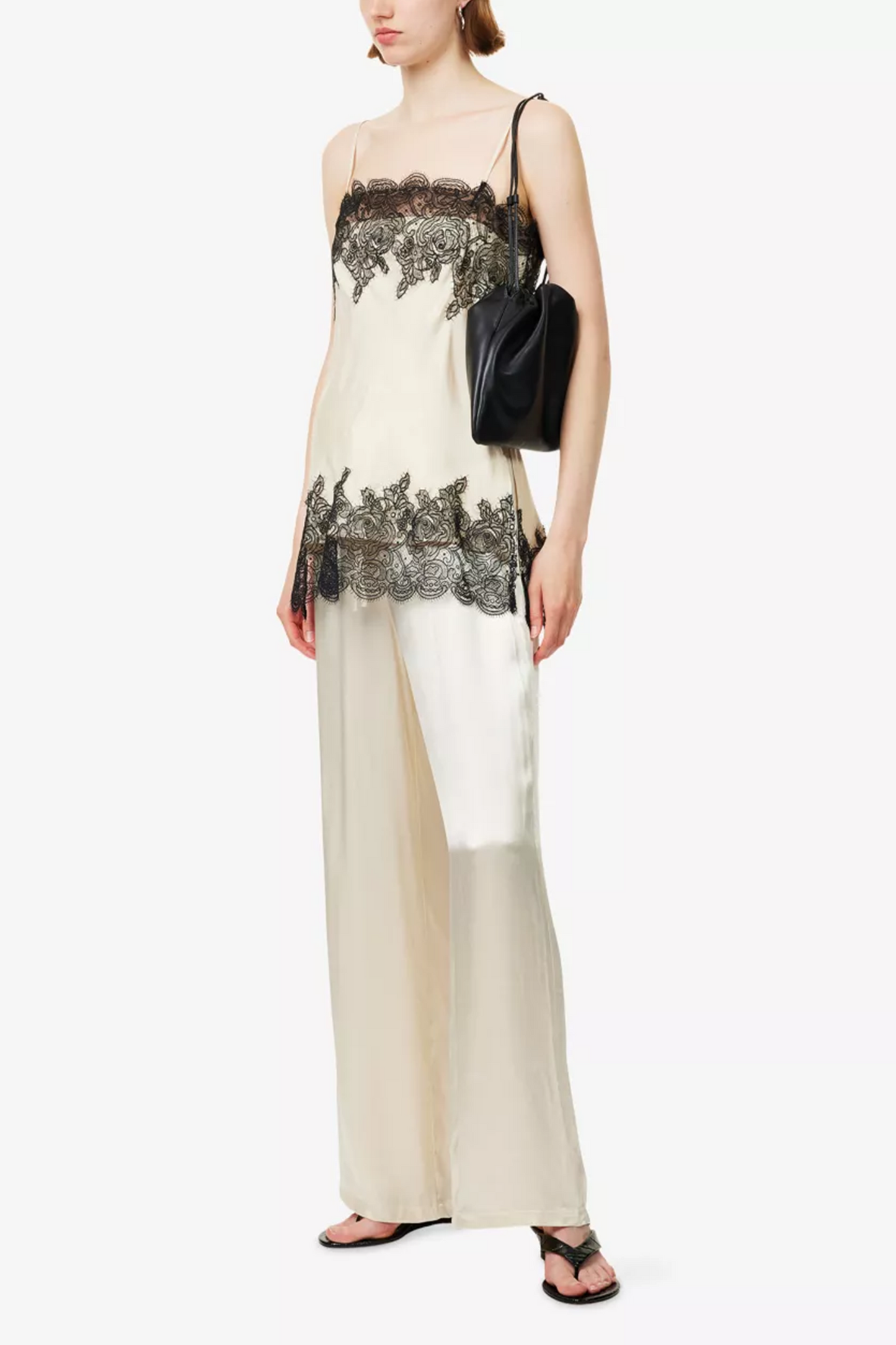 Mya Straight-leg Satin Trousers