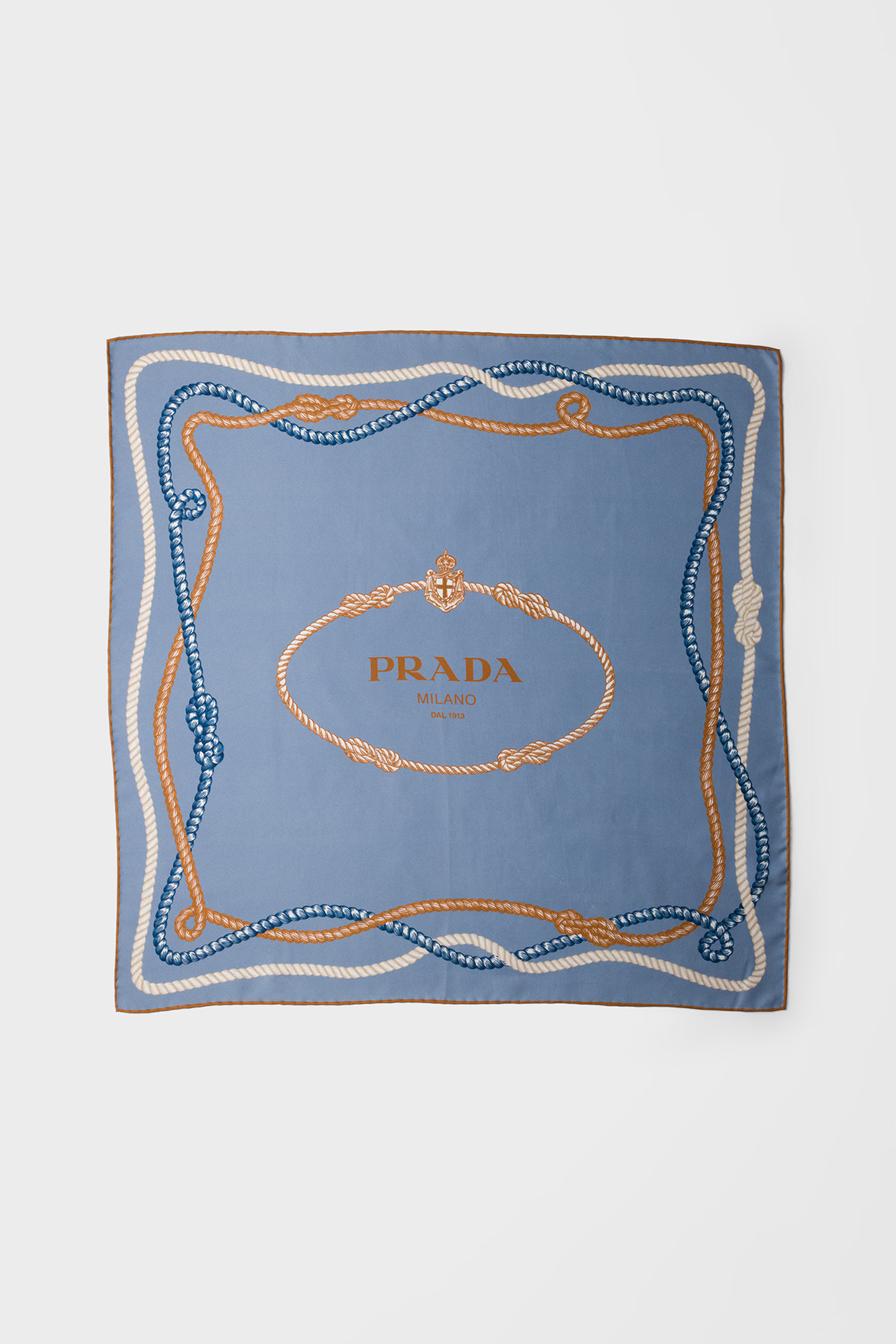 Printed Silk Twill Scarf 55