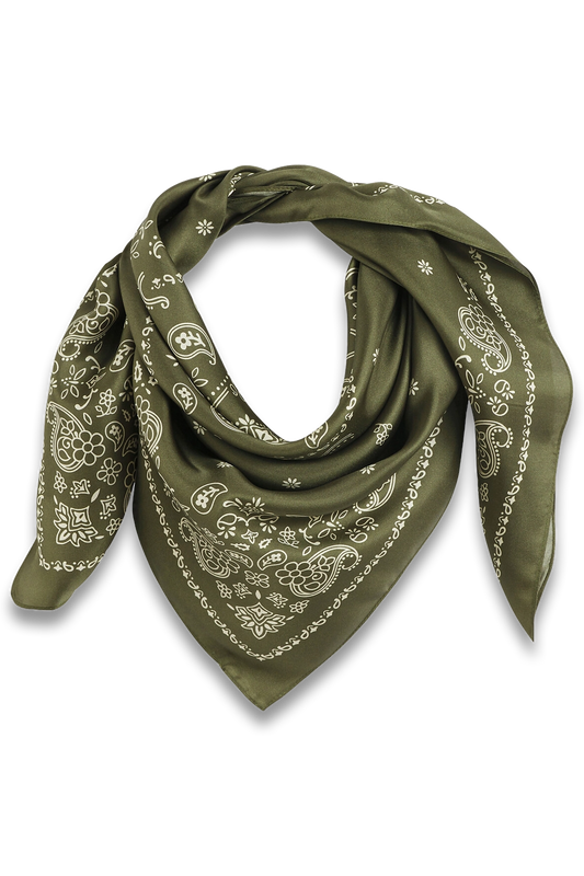 Foulard Style Bandana En Soie