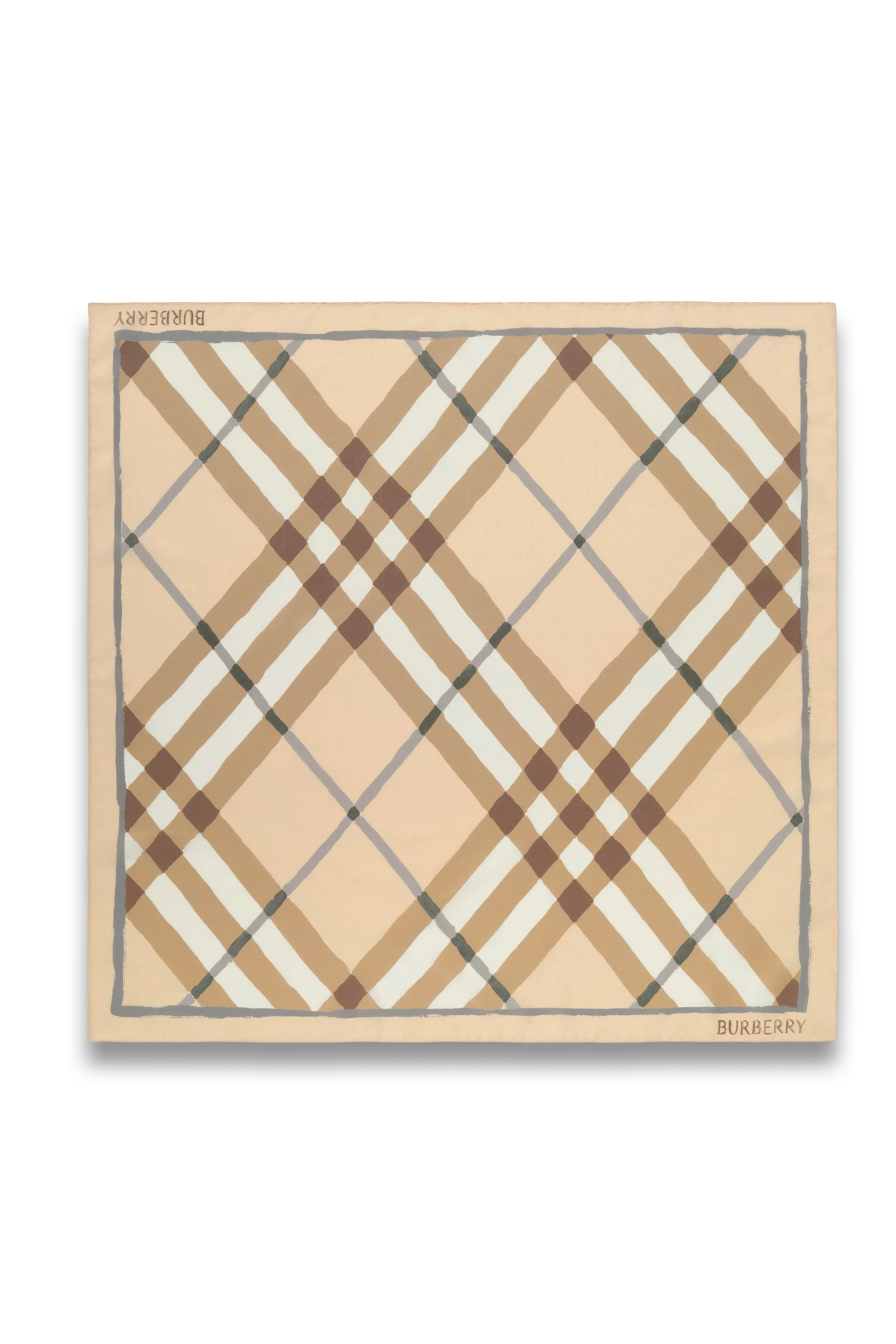 Watercolour Check Silk Scarf