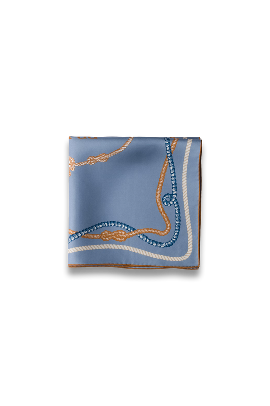 Printed Silk Twill Scarf 55