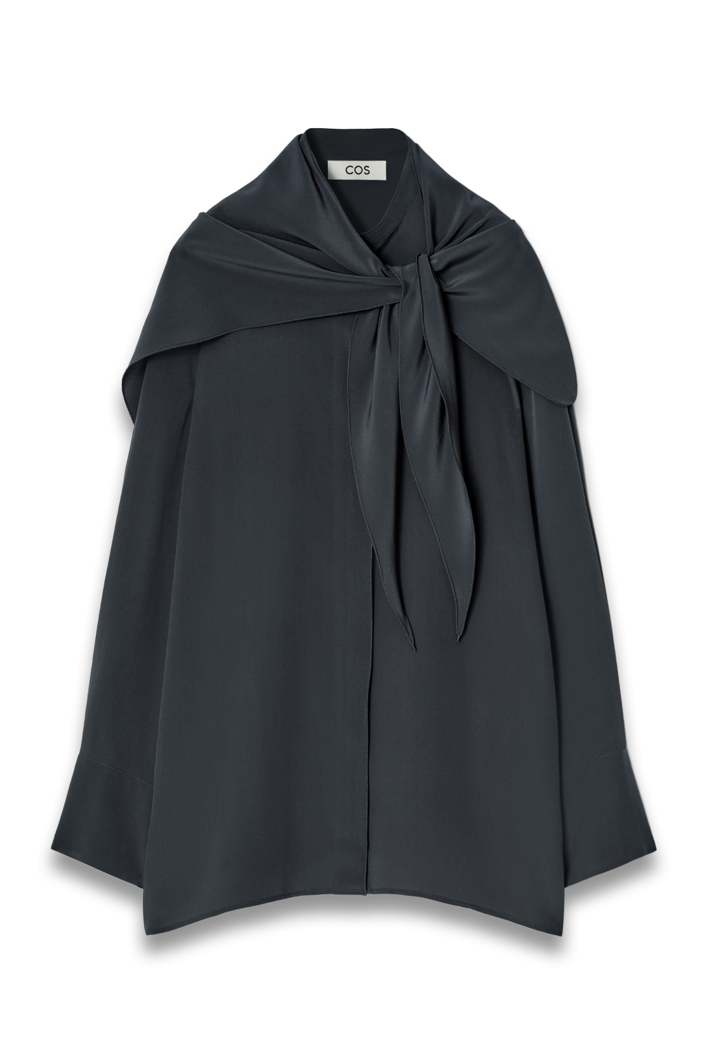 Silk Scarf-Detail Shirt