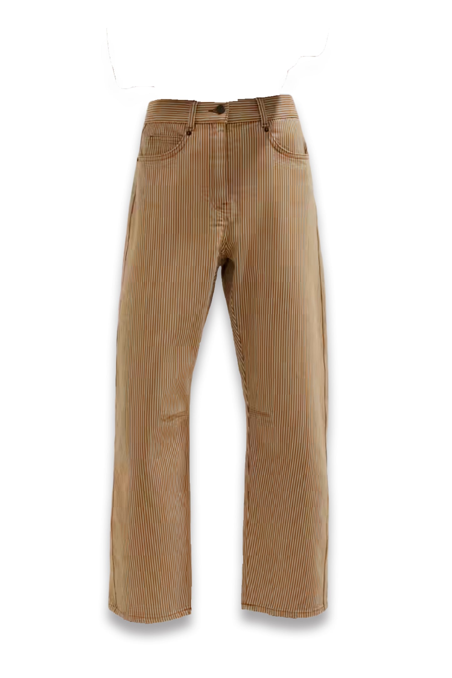 Cotton Stripe Engineered-Leg Trouser