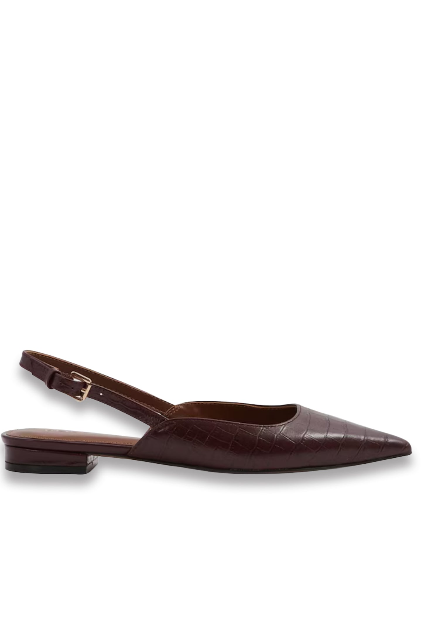 Aubrey Oxblood Leather Slingback Ballerina Pumps