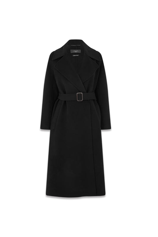 Women's Manu Wool Long Sleeve Longline Overcoat