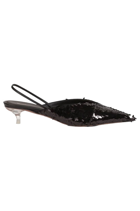 Sequined Neoprene Slingback Pumps