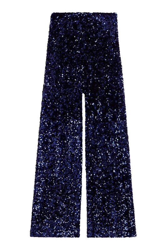 Sequin Trousers, Blue