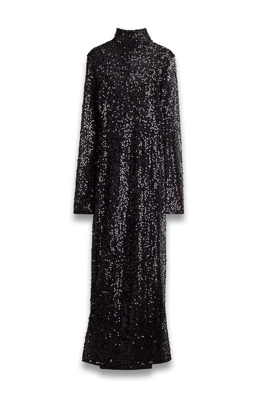 Long Sequinned Net Dress