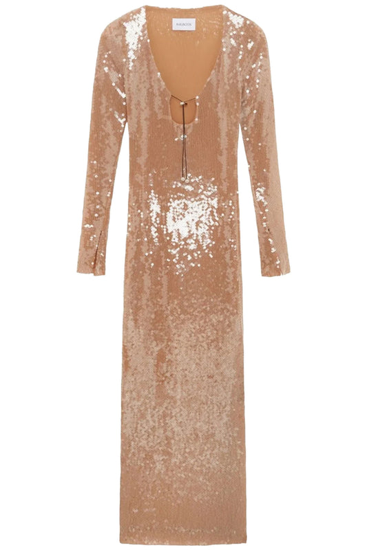 Solaria Midi Dress In Smoke Sequin