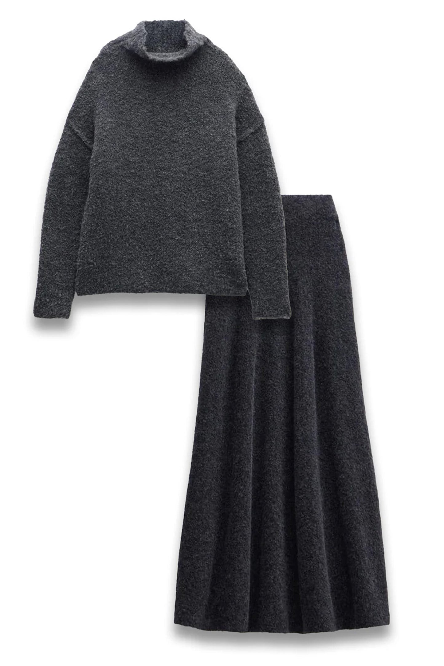 Bea Boucle Knitted Midi Skirt And Jumper