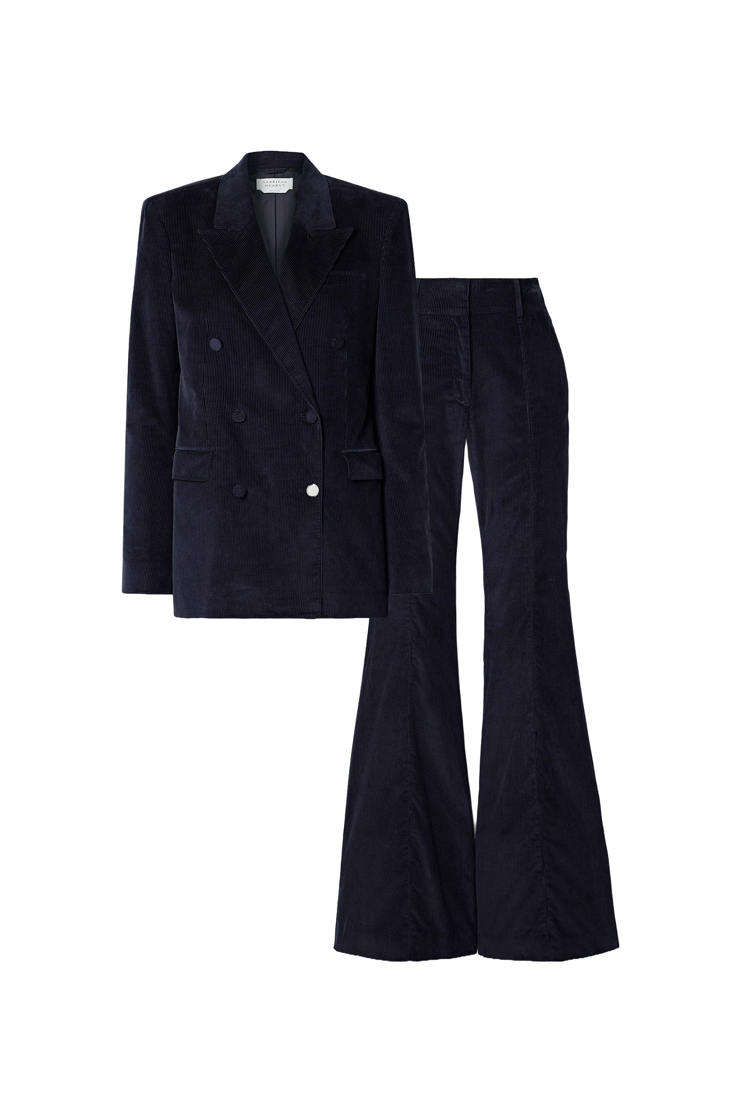 Gavin Double-Breasted Cotton-Corduroy Set