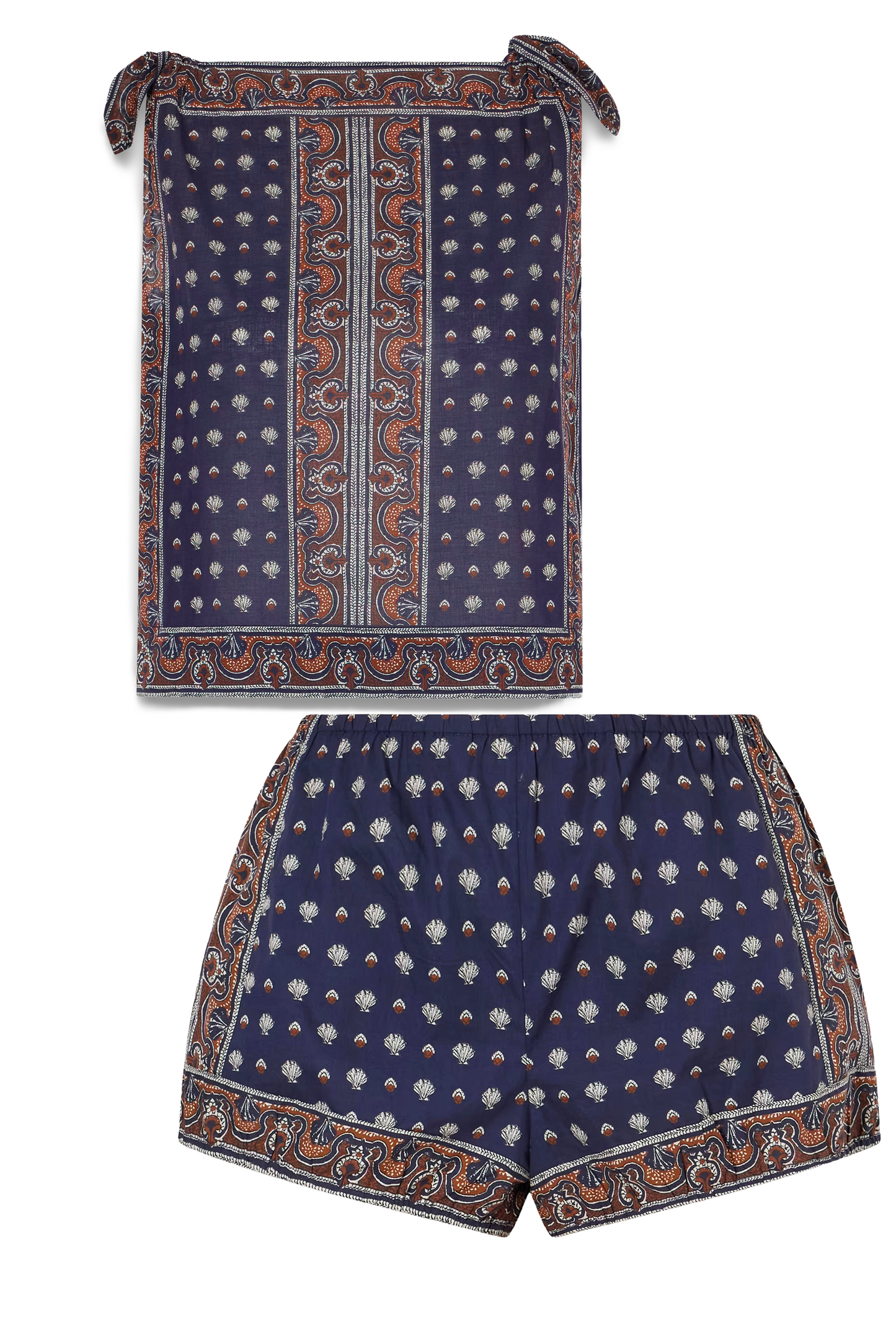 Amalia Printed Cotton Top and Vienna Printed Cotton Shorts Set