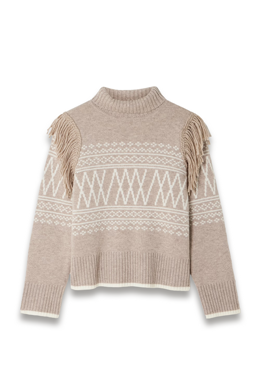 Setesdal Fringed Fair Isle Merino-wool and Cashmere-blend Sweater